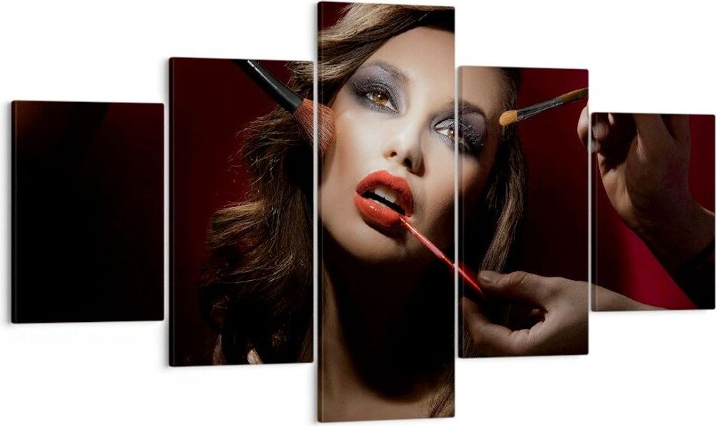 Bild auf Leinwand - Leinwandbild - Frau Make-up schön - Produktbild 