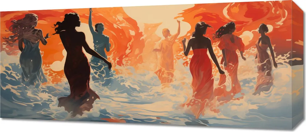 Quadro 70x30 Taneczny Żar: Arte Moderna Danza per Arredo Soggiorno