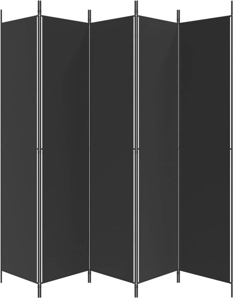 Divisorio A 5 Pannelli Antracite 250x220 Cm Tessuto - 7