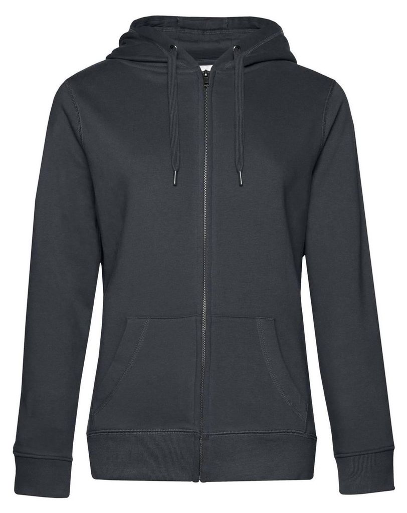 B&C - "Queen" Hoodie mit durchgehendem Reißverschluss für Damen LT3164 (XXL) (Asphaltgrau)