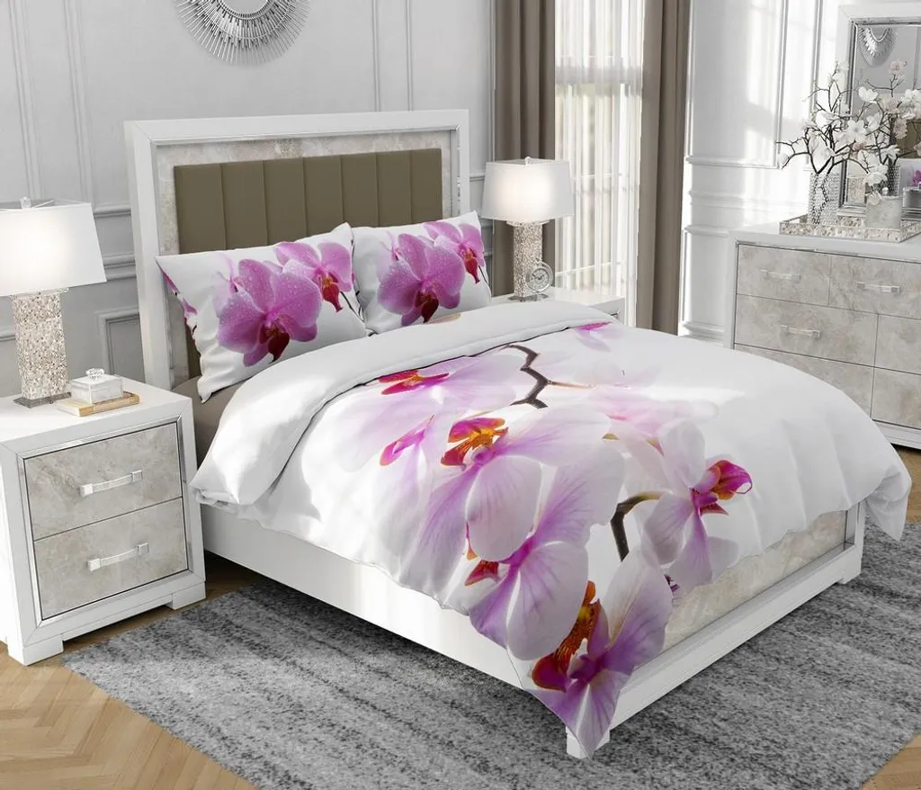 Biancheria da letto 160x200 cm + 2x70x80 cm, set 3 pezzi, 100% cotone, cerniera, multicolore - SOVIO | So.0342