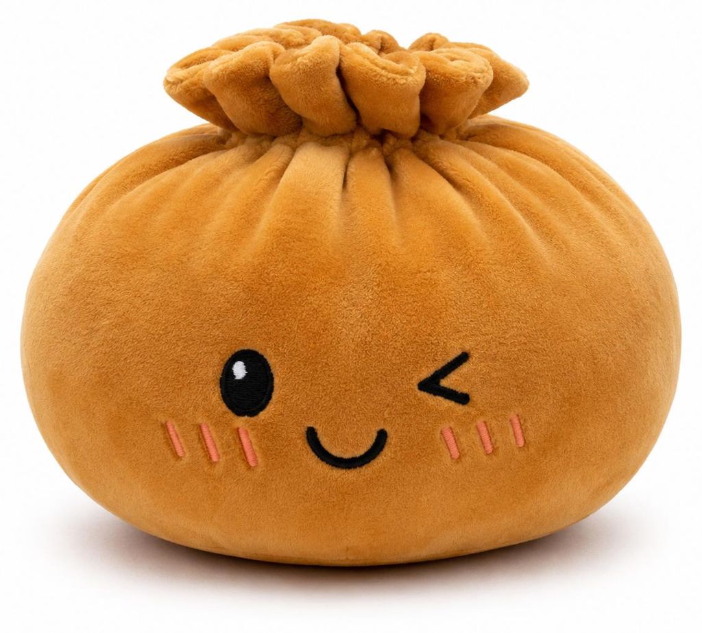Plush Dumpling Kawaii Kuschelkissen Plüschtier Kuscheltier Produktbild  KI-generiertes Bild
