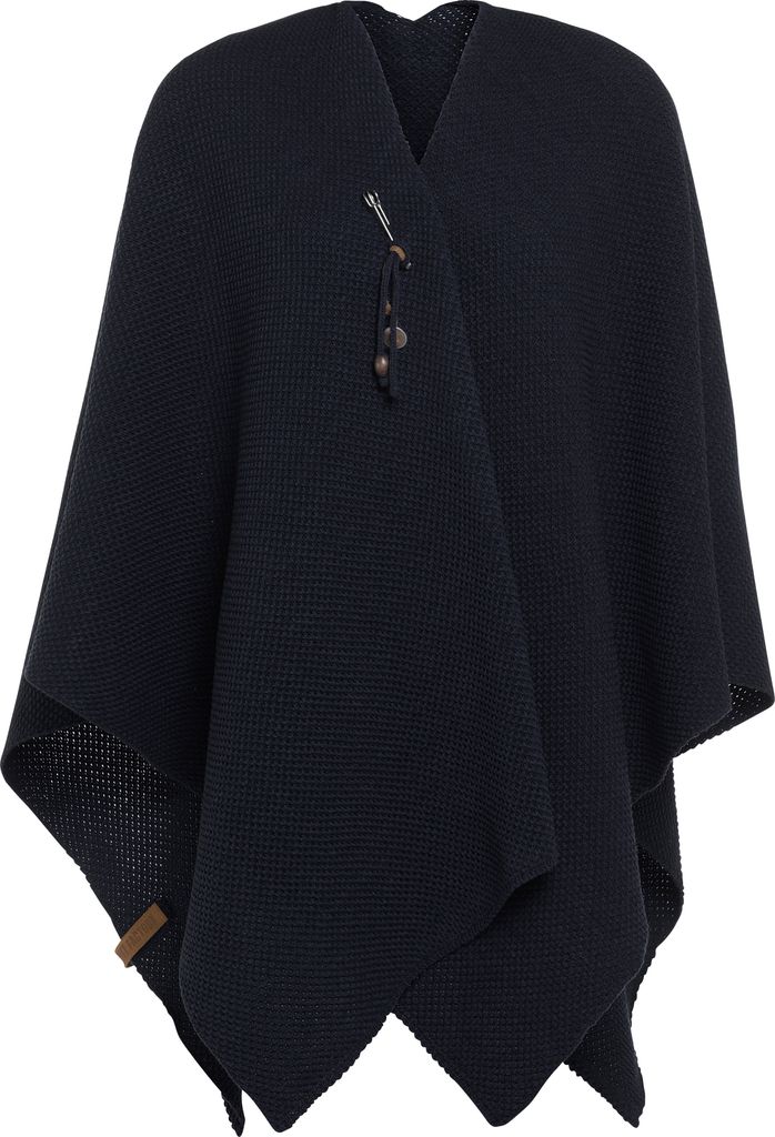 Knit Factory Jazz Poncho Cape - Navy - One Size