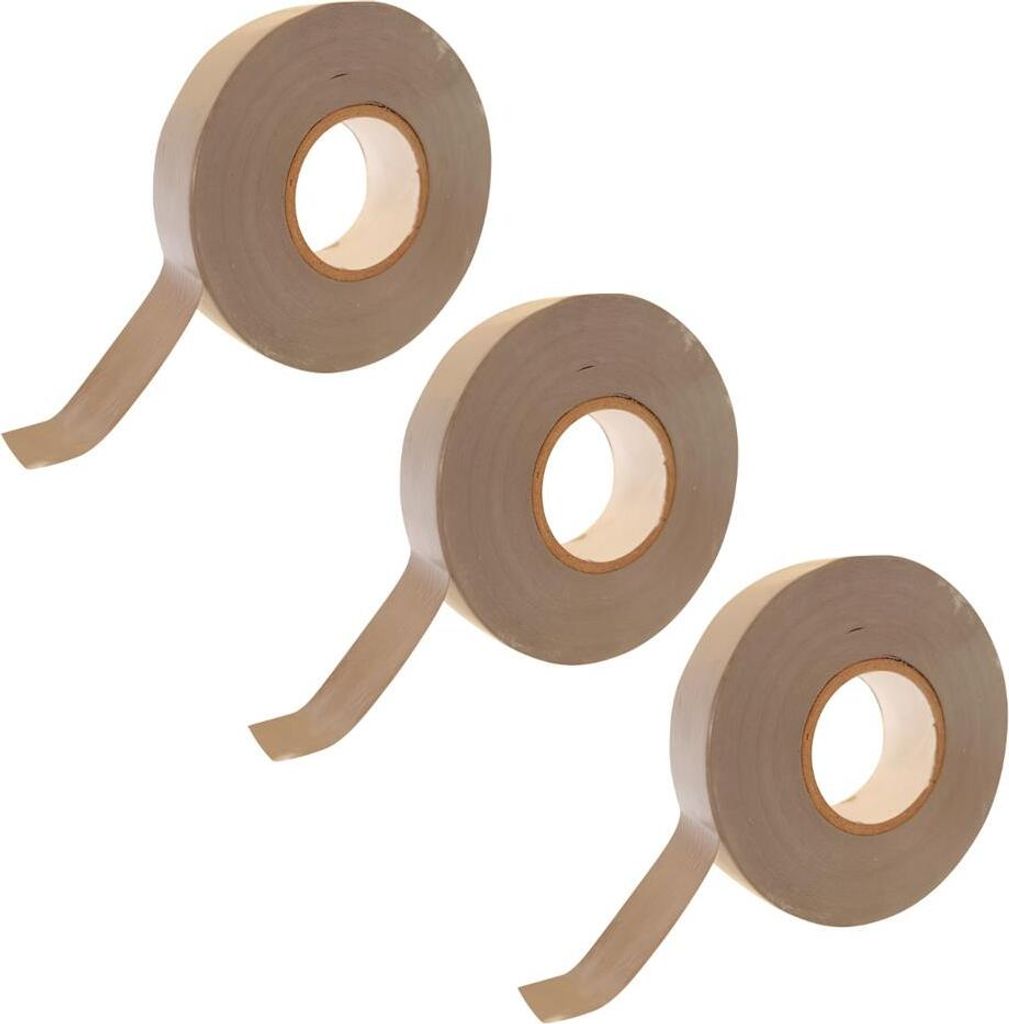 Hochwertiges Isolierband Set: 3 Rollen graues Klebeband Produktbild 
