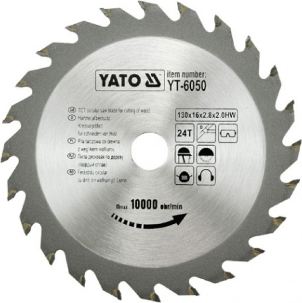 Pílové list z tvrdeného kovu 130x16mm 24 zubov Obrázok produktu 