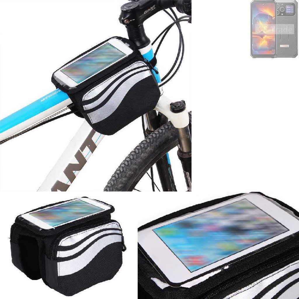 K-S-Trade Rahmentasche Fahrrad-Halterung kompatibel mit Blackview BL8000 Rahmenhalterung Fahrrad Handyhalterung Fahrradtasche Handy Smartphone
