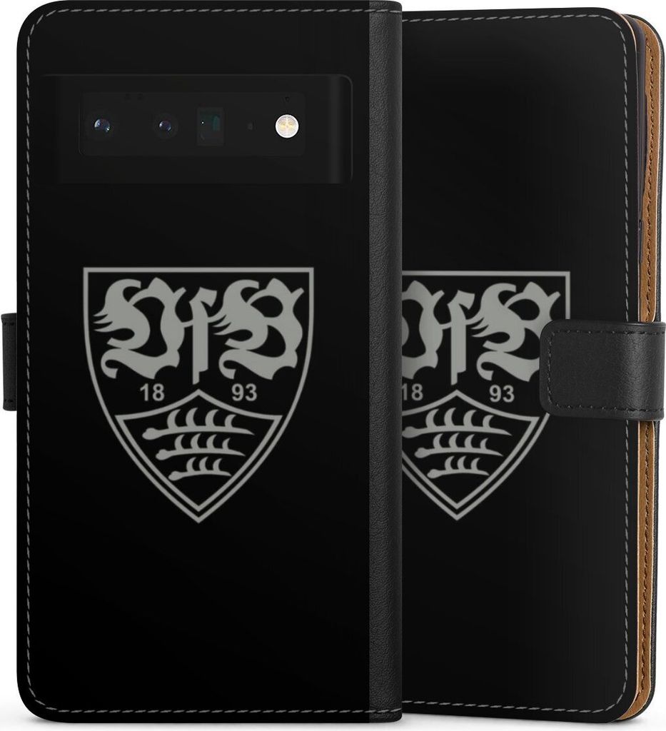 DeinDesign Klapphülle für Google Pixel 6 Pro Handytasche Lederhülle Tasche Logo Offizielles Lizenzprodukt VfB Stuttgart