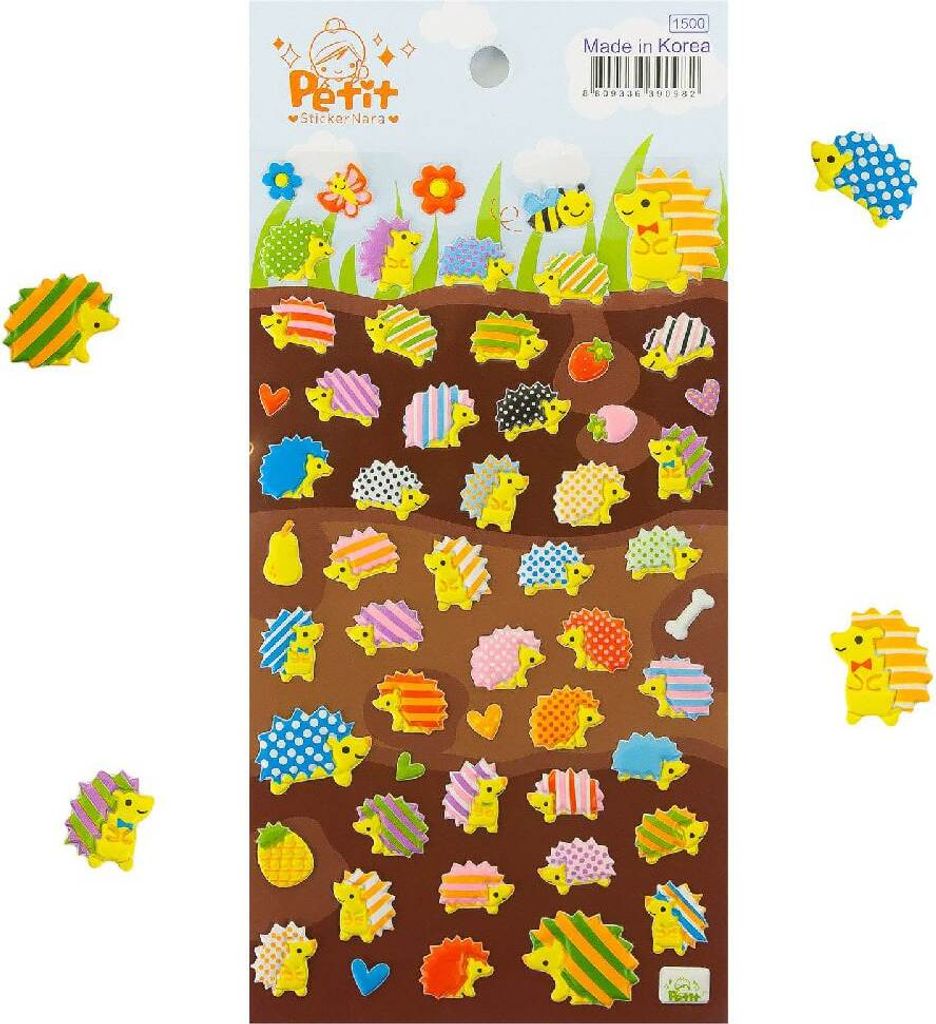 Oblique Unique 50 Igel 3D Sticker Aufkleber Set Deko Kinder Produktbild 
