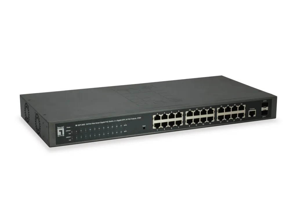 Switch PoE+ 24 ports LevelOne GEP-2652 idéal pour vidéosurveillance IP