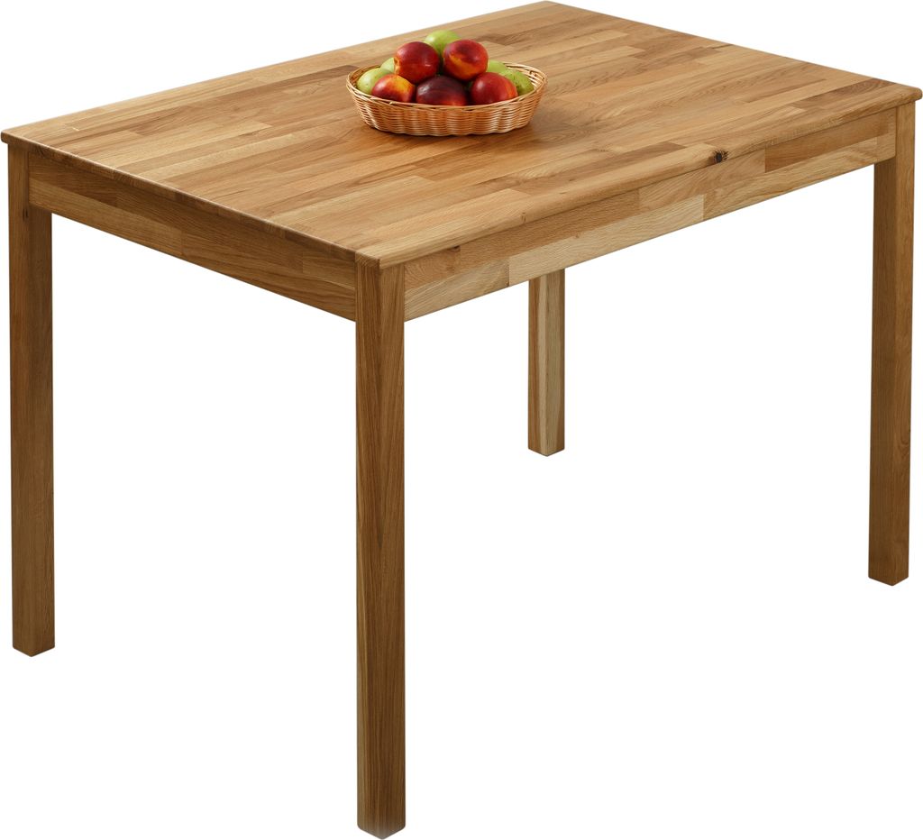 Krok Wood Esstisch Tomas aus Massivholz in Eiche 110x75x75 Produktbild 