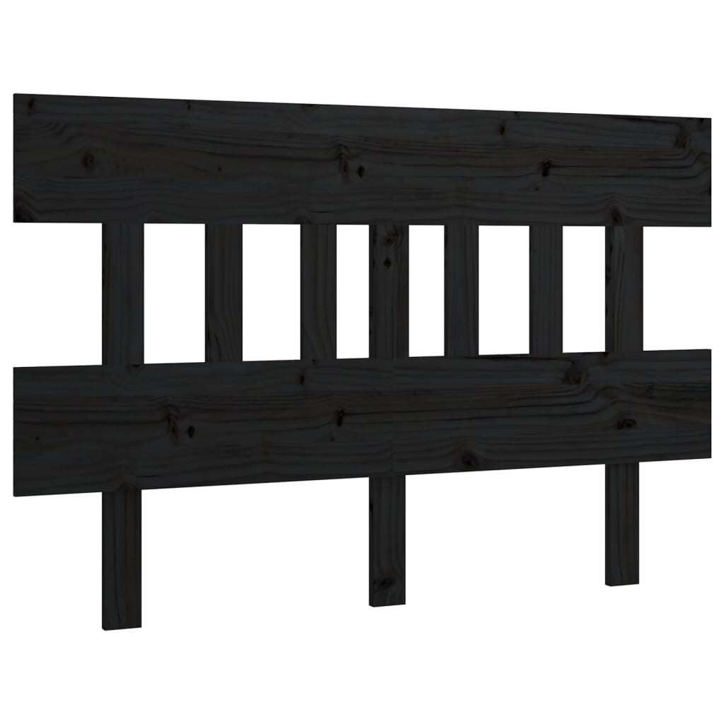 vidaXL Tête de lit noire 183,5x3x81 cm pin massif Image du produit 
