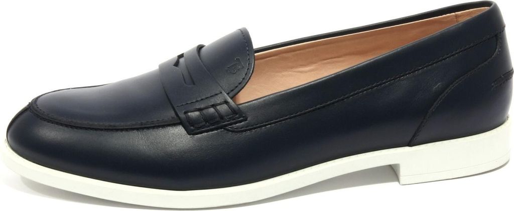 B1409 mocassino donna TOD'S scarpa blu loafer Schuhe Frauen