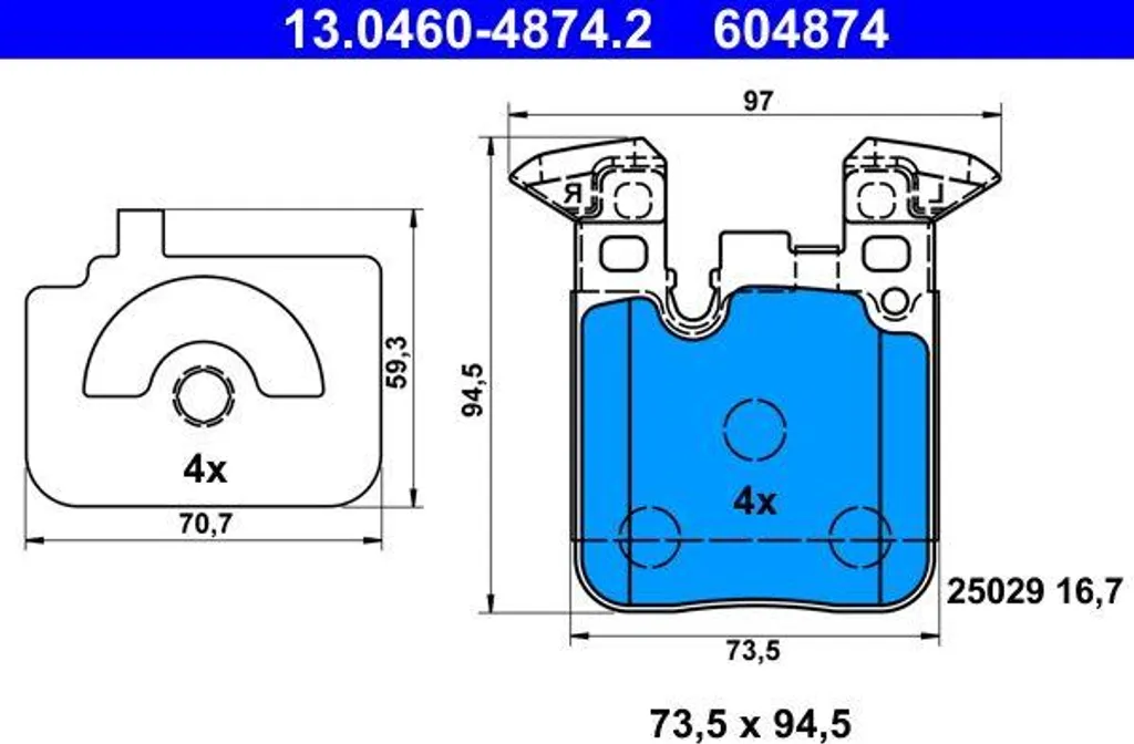 Plaquettes de Frein Silencieuses ATE pour BMW F21 F22 F23 F33 Série 4