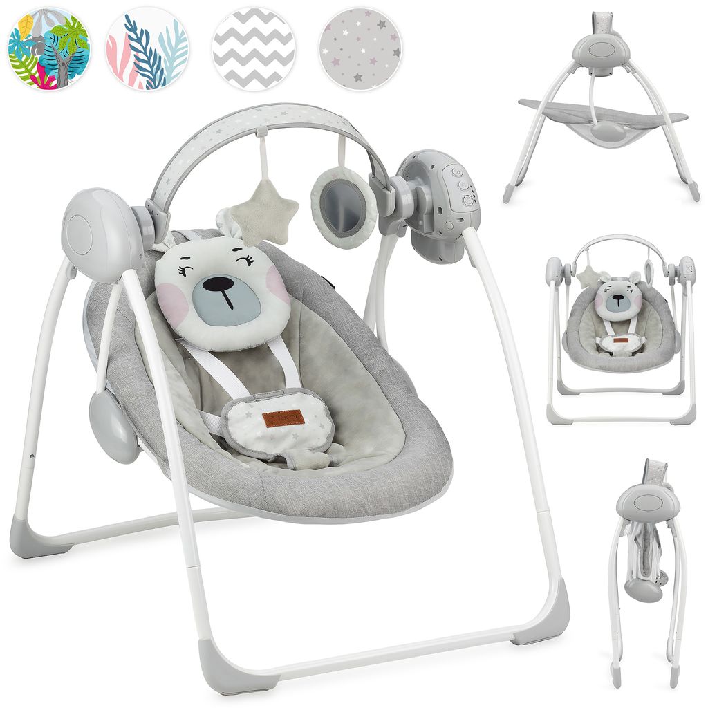 & Kindermöbel Babywippen Baby & Kind Babyartikel Baby 4BABY elektrische Babyschaukel Schaukelwippe 