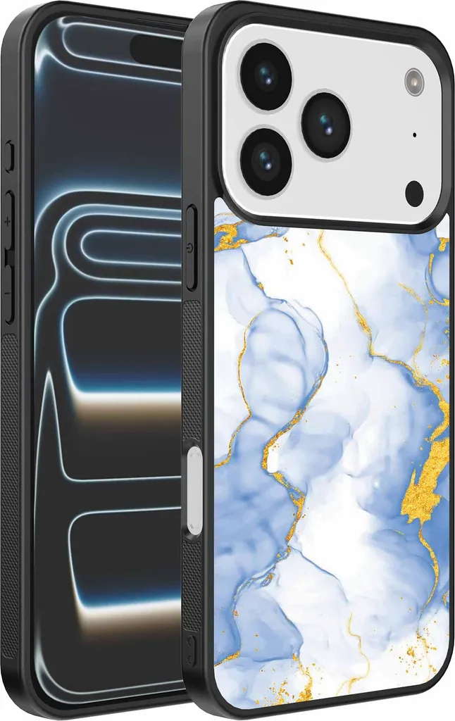 Custodia iPhone 17 Pro Marmo Blu Chiaro | Cover TPU Smartphonica