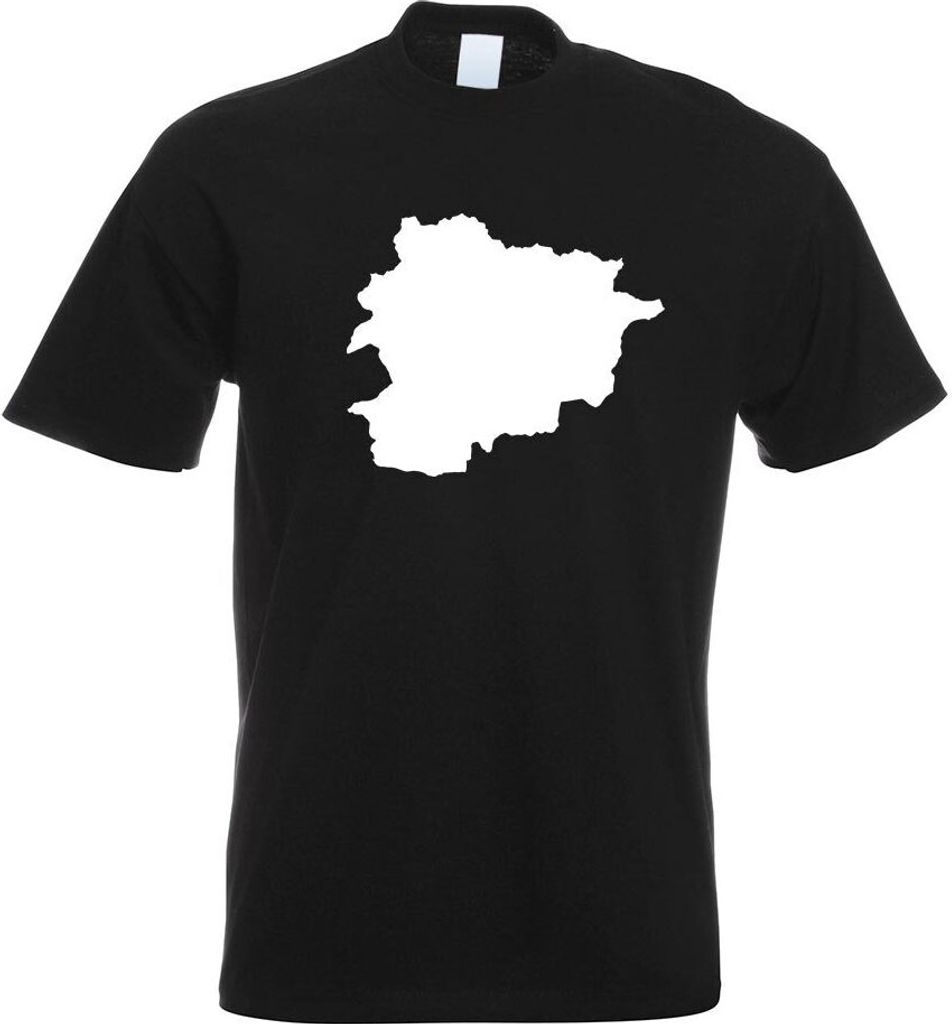 Kiwistar - T-Shirt - schwarz - Andorra Umriss Kontur Herren Funshirt Bedruckt Design Sprüche Spruch Motive - mit Motiv Bedruckt - Funshirt Design ...
