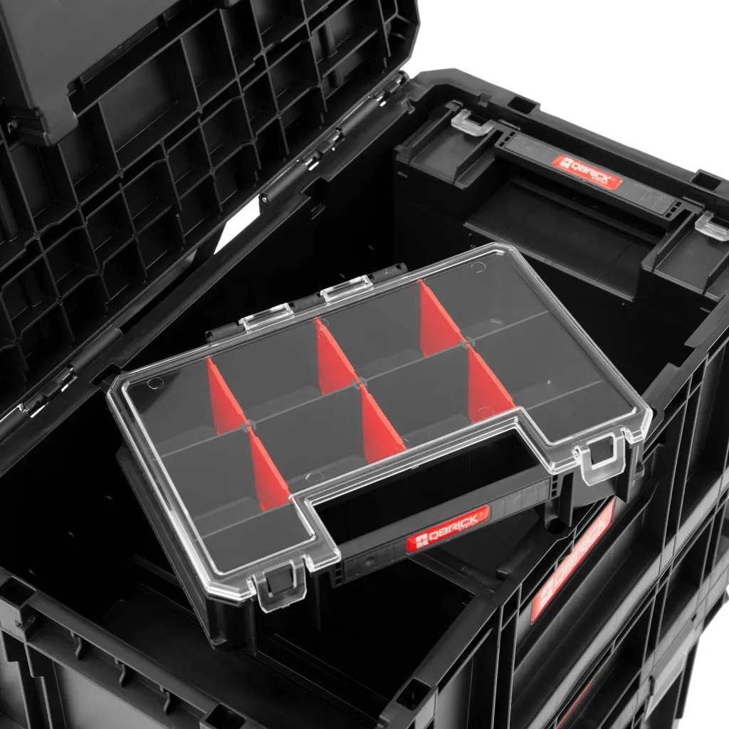 Qbrick System 6-in-1 Ensemble de trolley à outils avec mallette et boîte