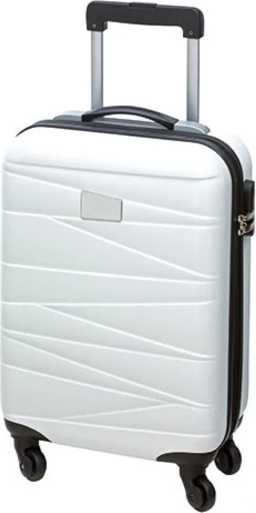 Valise Rigide Padua Blanche 55x35x20 cm avec Roulettes Silencieuses