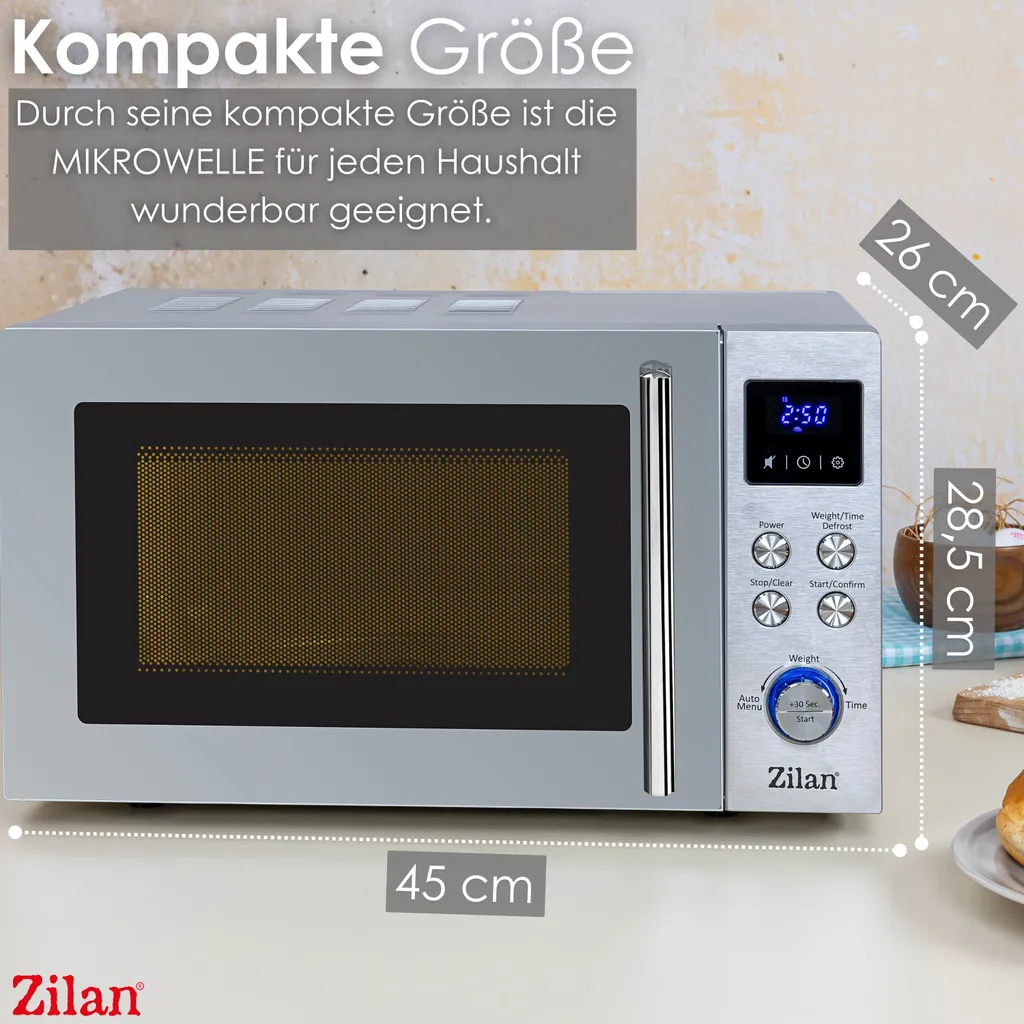 Micro-ondes programmable 8 menus Zilan avec fonction décongélation LED - 4