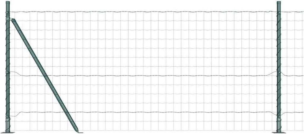 vidaXL Geschweißter Drahtzaun mit Betonfundament 25 x 1,0 m (B x H)