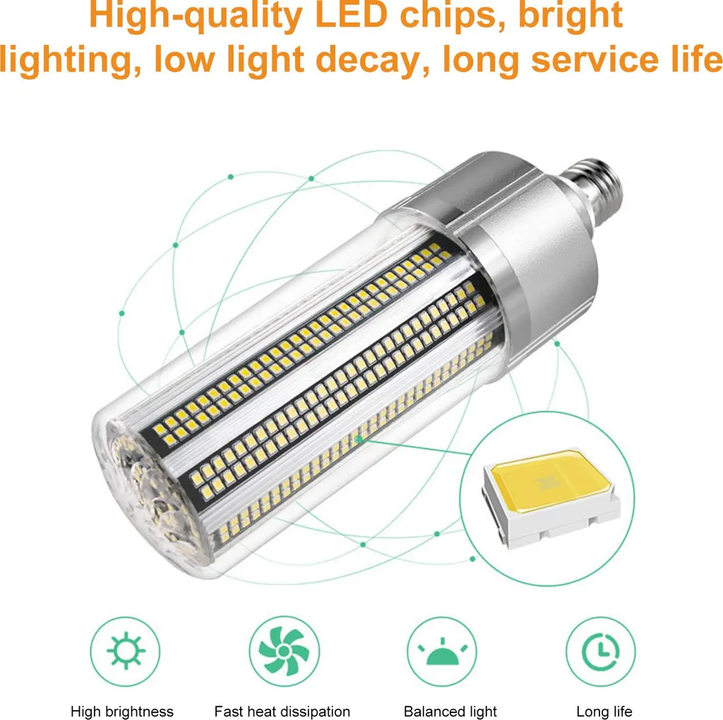 Ampoule de maïs LED E27 E26 12W Blanc Chaud - Éclairage Intérieur/Extérieur - 7