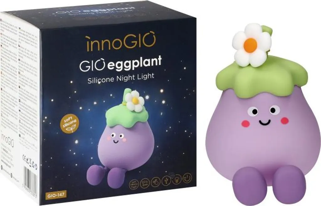 Lampe GIOeggplant Tactile et Rechargeable avec Variation de Couleurs - 2
