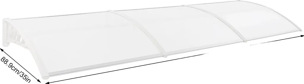 Marquise de porte en aluminium Type B - Abri moderne pour entrée de maison