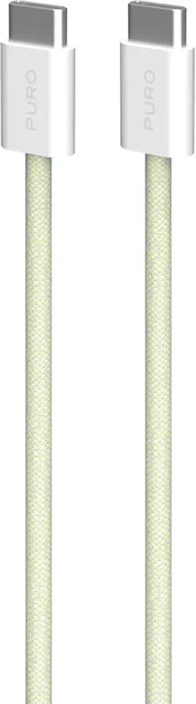 Câble USB 2.0 USB C Jaune 1,5m PURO avec Connecteurs Renforcés et Robustes