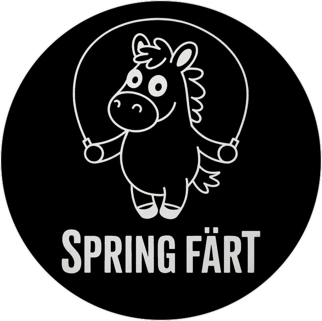 Spring Färt Magnet Pferd mt Springseil Cartoon