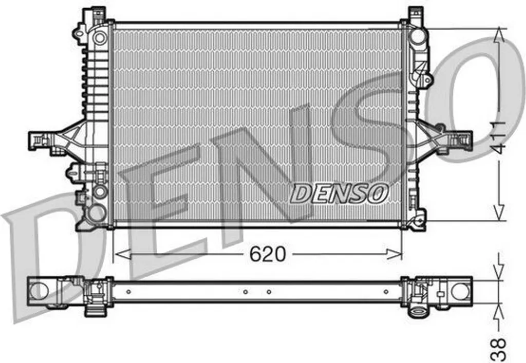 Radiateur moteur pour Volvo V70 et XC70 - DENSO DRM33066 - Remplacement OE