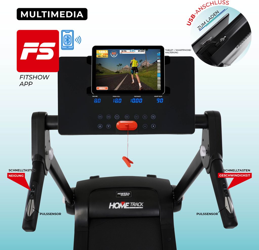 Miweba Sports Laufband Home Track HT3000 | Klappbar - Produktbild 4