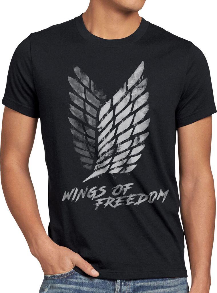 A.N.T. Wings of Freedom Herren T-Shirt aot attack aufklärungstruppe on titan