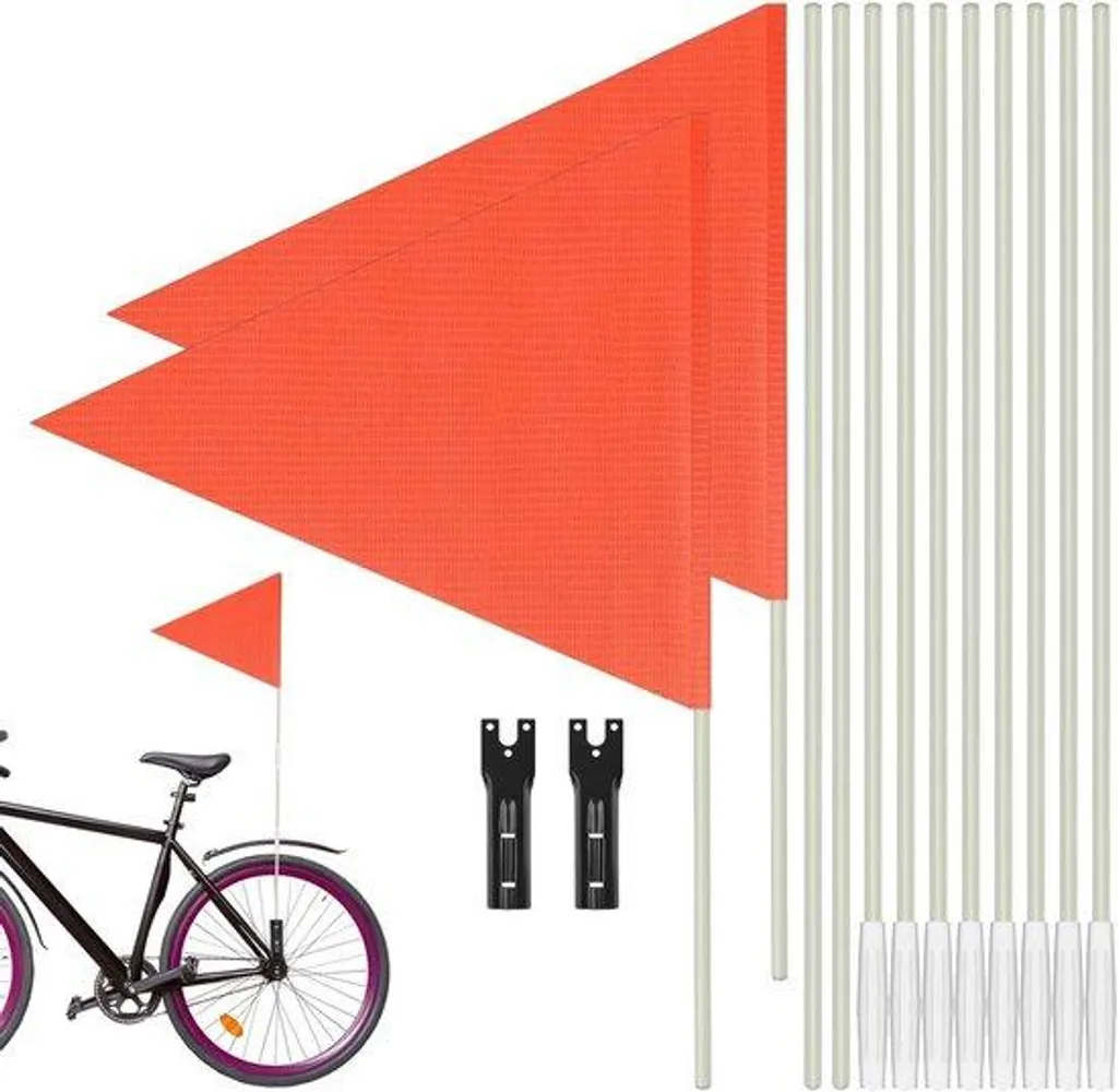 Drapeau de sécurité vélo ajustable 200cm pour visibilité enfant route