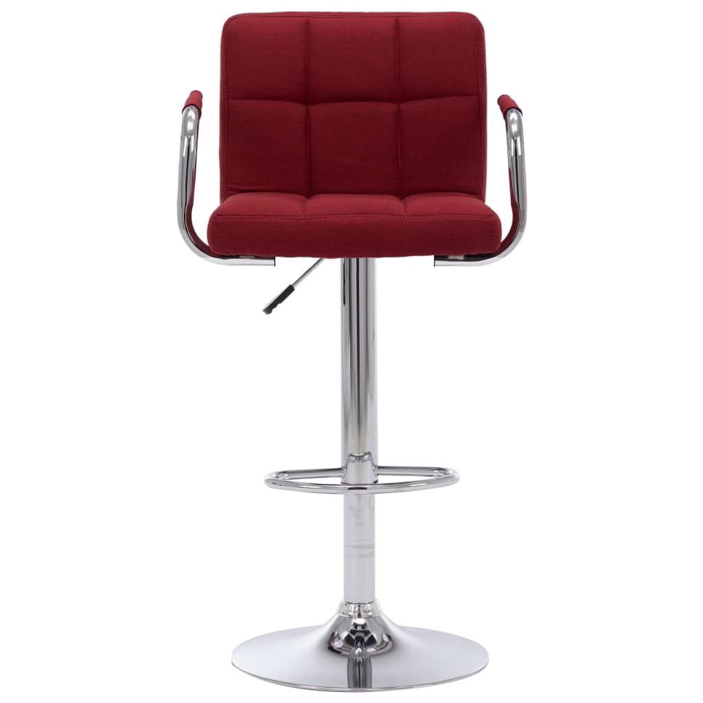 "2026 Aktion"Barhocker 2er Set - CLORIS - Barstuhl - Optimal Komfort, Weinrot Stoff - 53 x 52 x (92-112) cm - NeuMöbel2597592