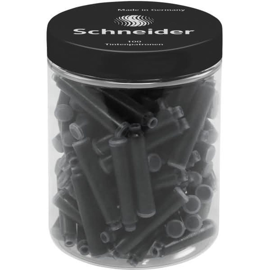 Cartouches d'encre Schneider, noir dans une boîte ronde, Image du produit 