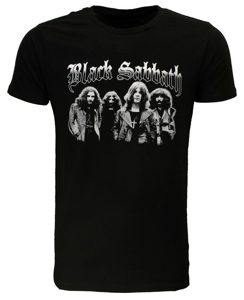 Black Sabbath Schwarz-Weiß-Foto-T-Shirt - XL