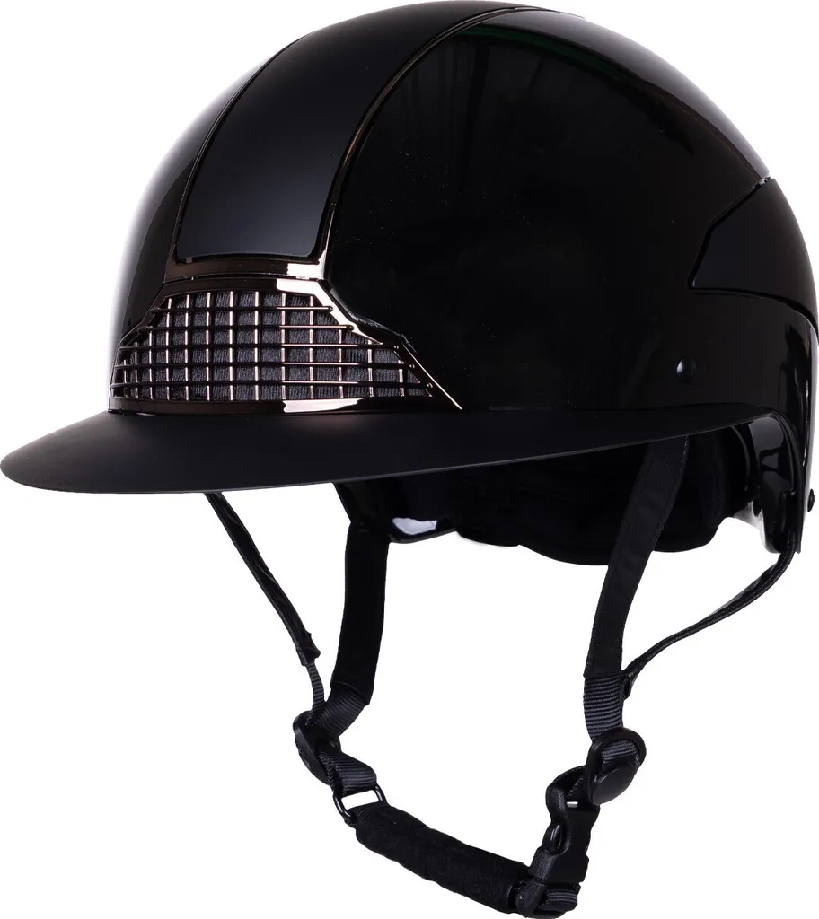 Casque d'équitation QHP Miami Polo Visor avec Large Visière et Aération