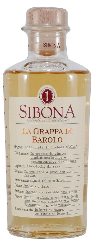 Sibona Grappa di Barolo | 40 % vol | 0,5 l Produktbild 