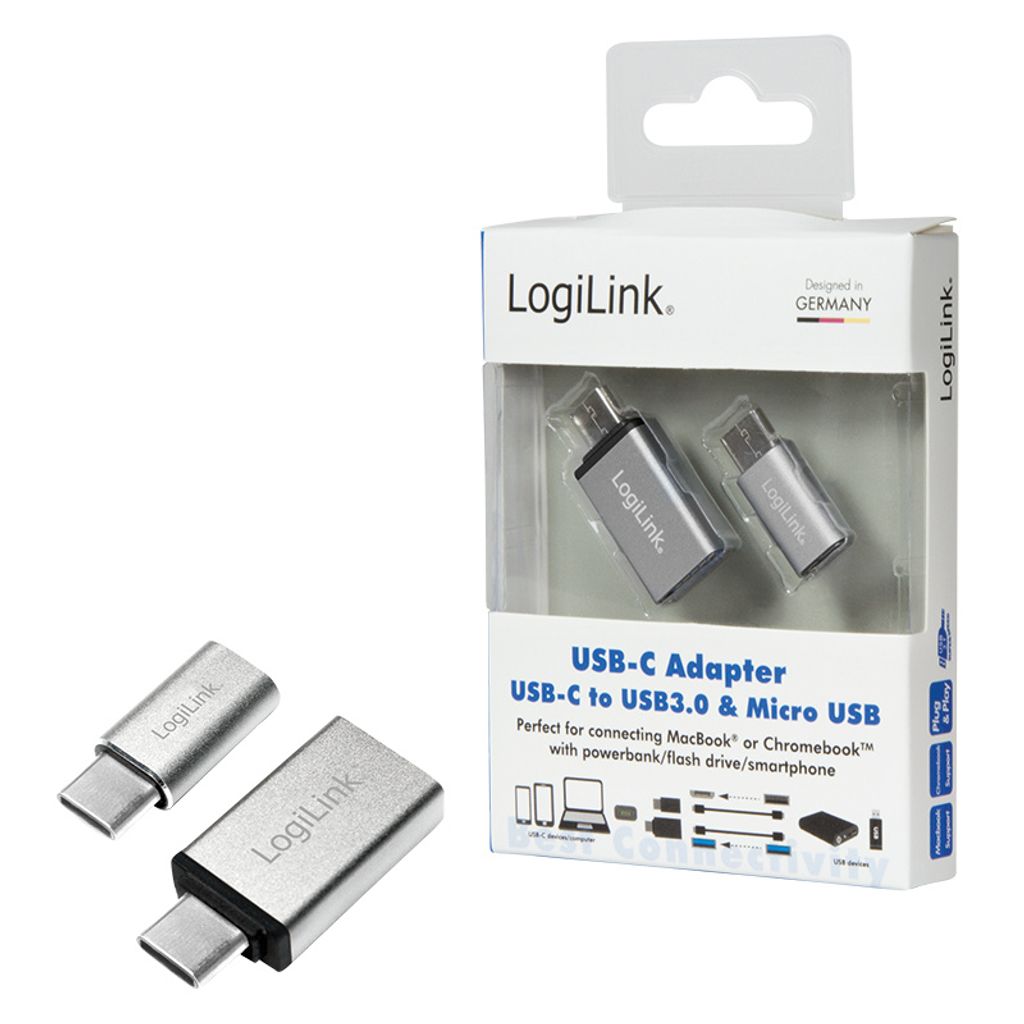 Logilink Adapter 2stk. USB-A/Type-C  Micro-USB/Type-C Produktbild 