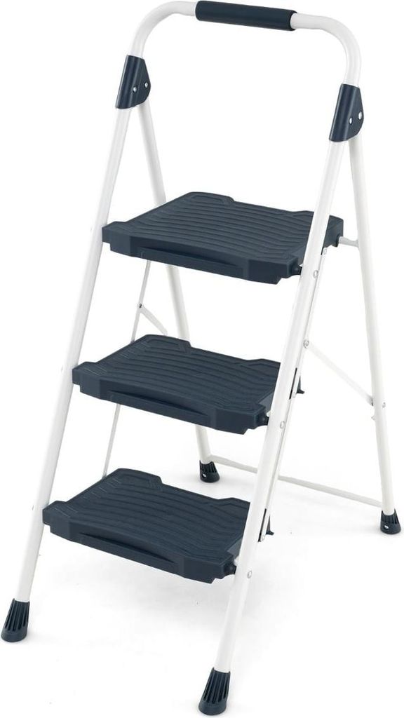 Dreistufige Klappleiter mit Handlauf, Tragkraft 360 kg