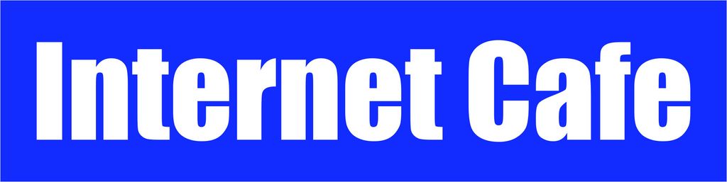 KIWISTAR - Werbeplane - Internet Cafe - 300cmx100cm - Plane Banner Gerüstplane