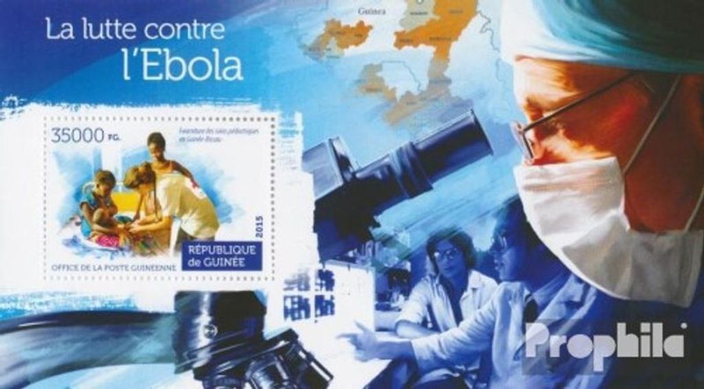 Briefmarken Guinea 2015 Mi Block 2548 (kompl. Ausgabe) postfrisch Ebola Virus