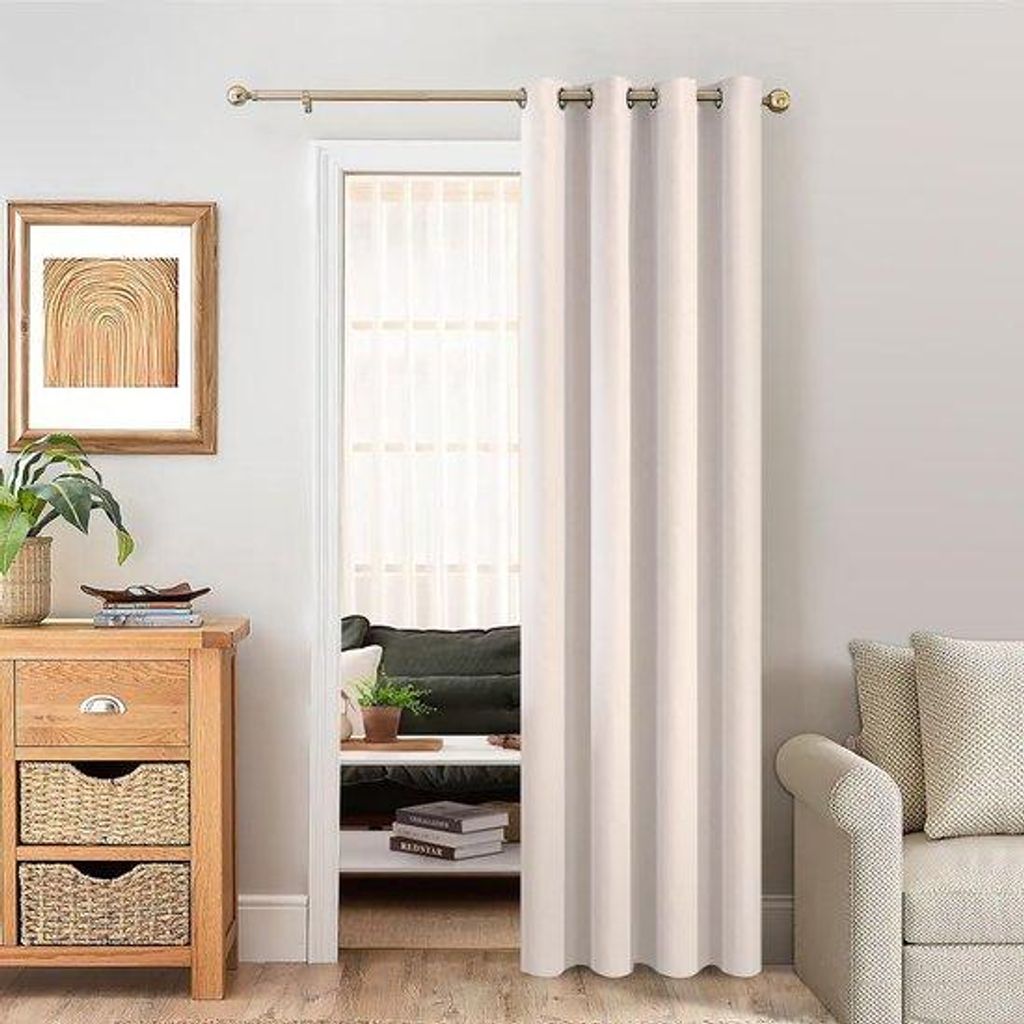 Beige verduisterende gordijnen met warmte-isolatie für Schlafzimmer und Wohnzimmer