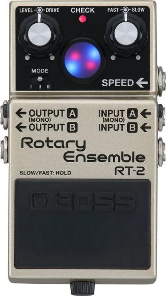 Effet Boss RT-2 Rotary Ensemble Stéréo avec Overdrive et Câble Patch