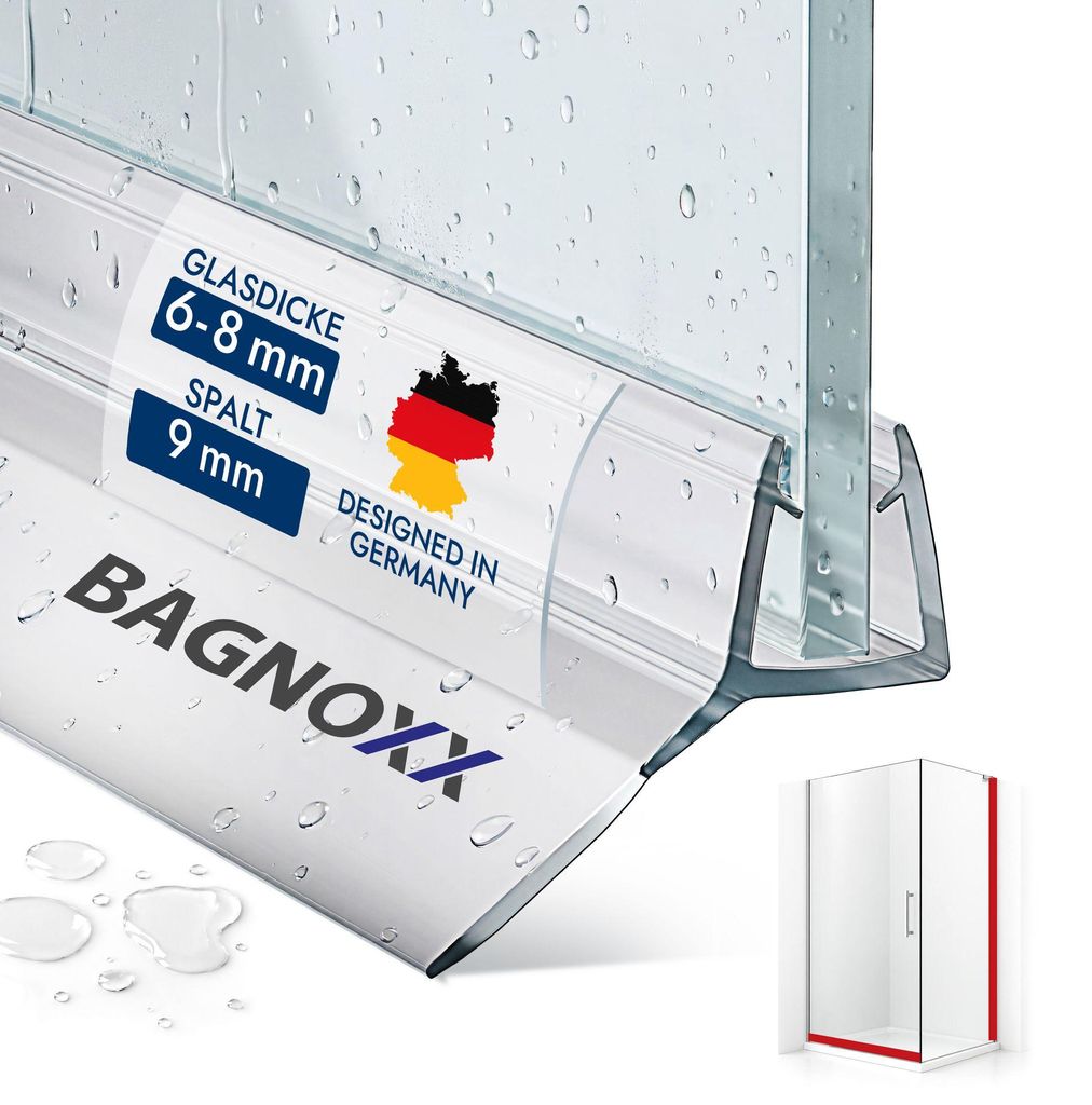Bagnoxx Duschdichtung Anschlagdichtung, 2m, 135 Grad, 8mm Produktbild 