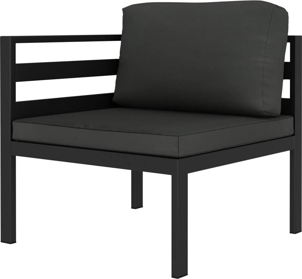 vidaXL 8-tlg. Garten-Lounge-Set mit Kissen Aluminium Anthrazit