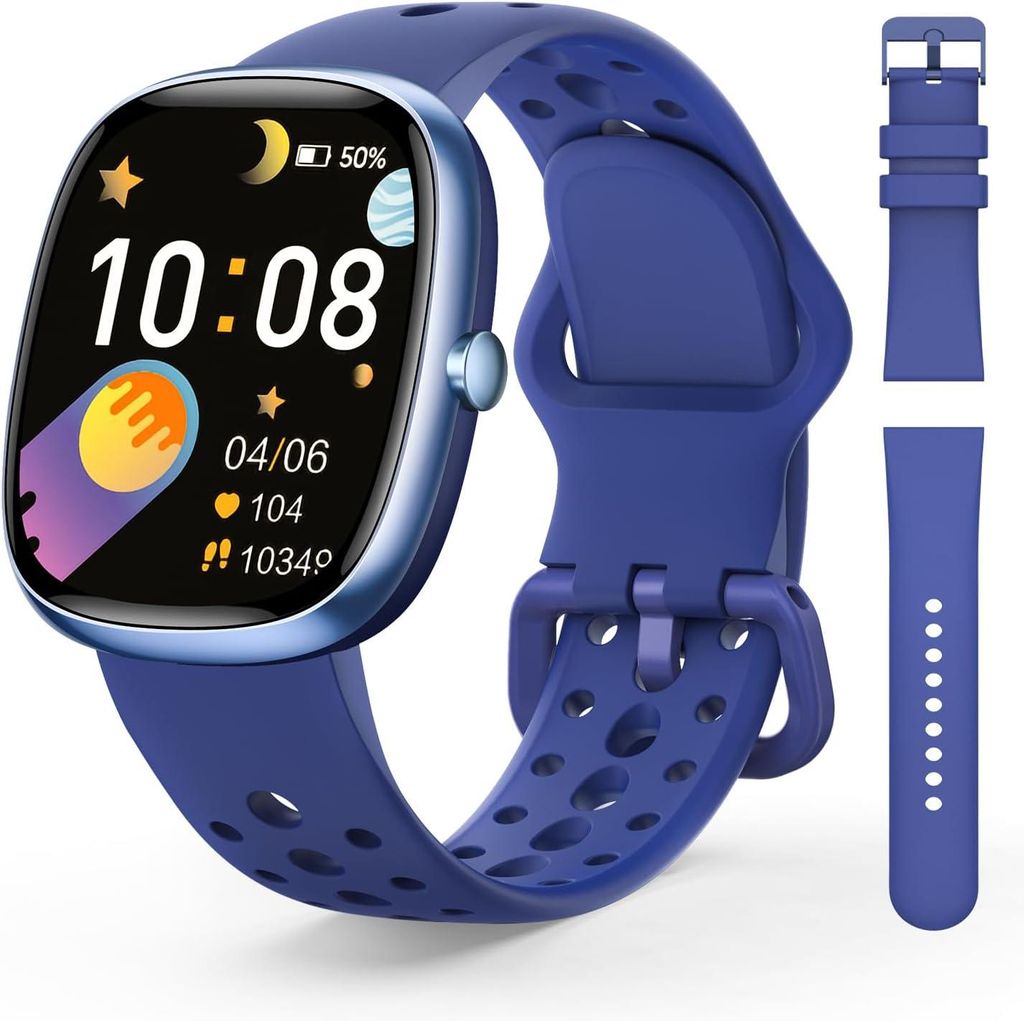 Smartwatch für Kinder, Fitness-Tracker mit über 100 Sportmodi, Schrittzähler, Herzfrequenzmessung, Schlafüberwachung, 20 Lernspielen, IP68 wass...