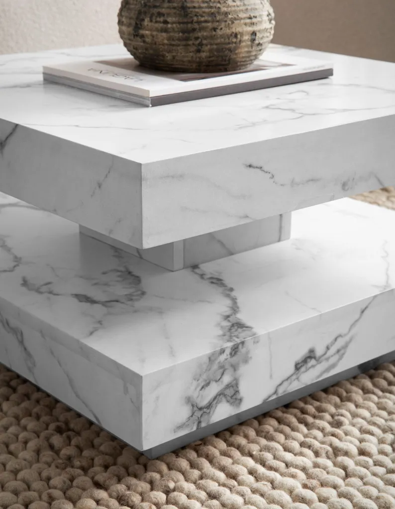 Tavolino Soggiorno Design Moderno 60x60 FineBuy - Tavolo Quadrato Piccolo - 5