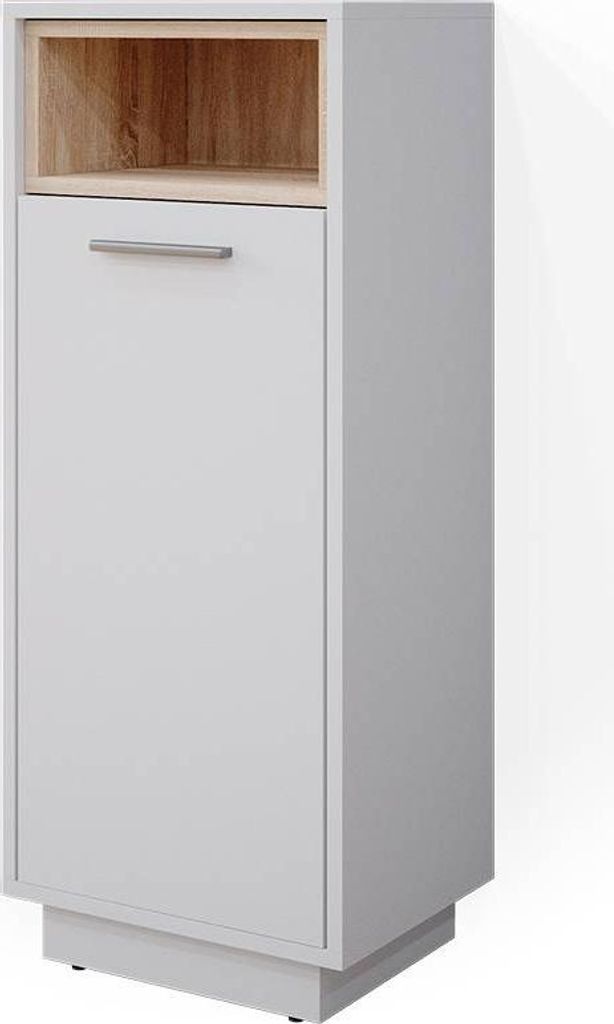 Midischrank Vicco Beatrice Weiß 38 x 93 cm, Model 36124 Produktbild 