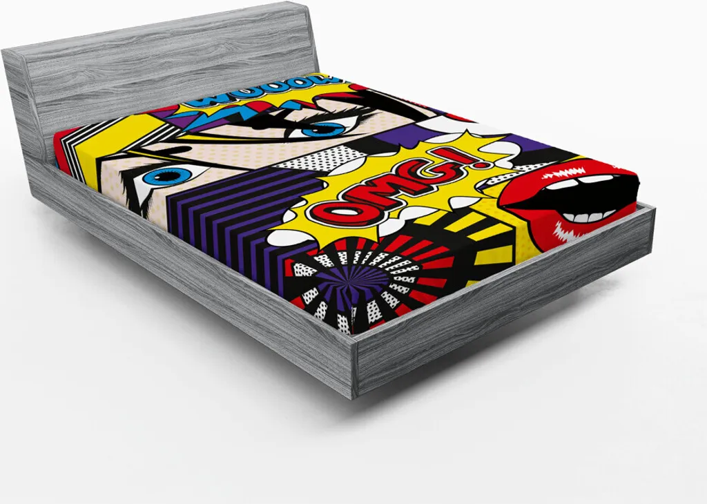 Drap-housse 180 x 200 cm imprimé Pop Art pour une literie originale